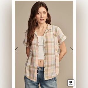 Lucky Brand Multicolor Plaid Button-Up Shirt XS